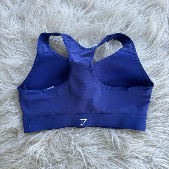 Gymshark Lightweight High Support Training Sports Bra 
Dark Blue Size Medium - Picture 4 of 8